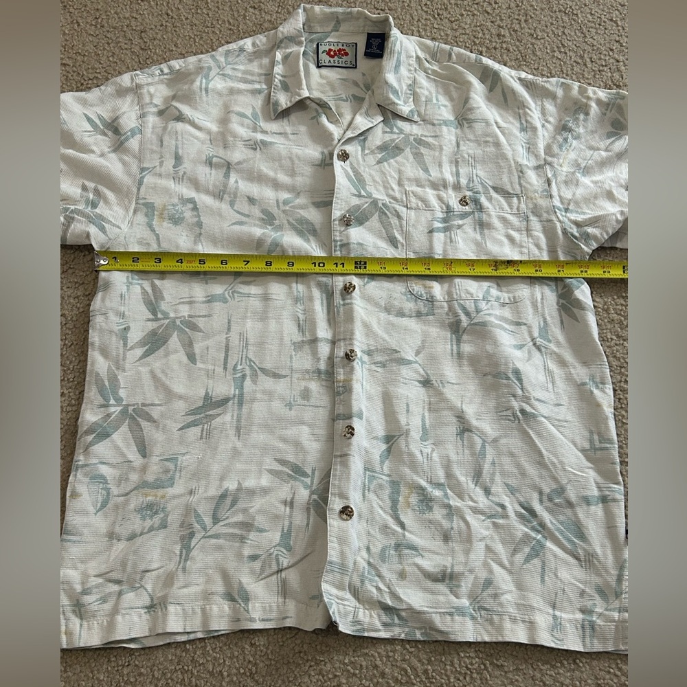 Vtg 90’s Bugle Boy Short Sleeve Shirt Men’s Large Silk Rayon Hawaiian Print - Picture 4 of 6